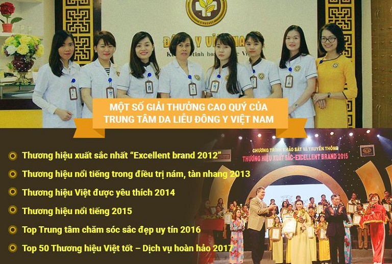 Viện Da liễu Hà Nội - Sài Gòn dành được nhiều giải thưởng danh giá trong suốt quá trình hoạt động 